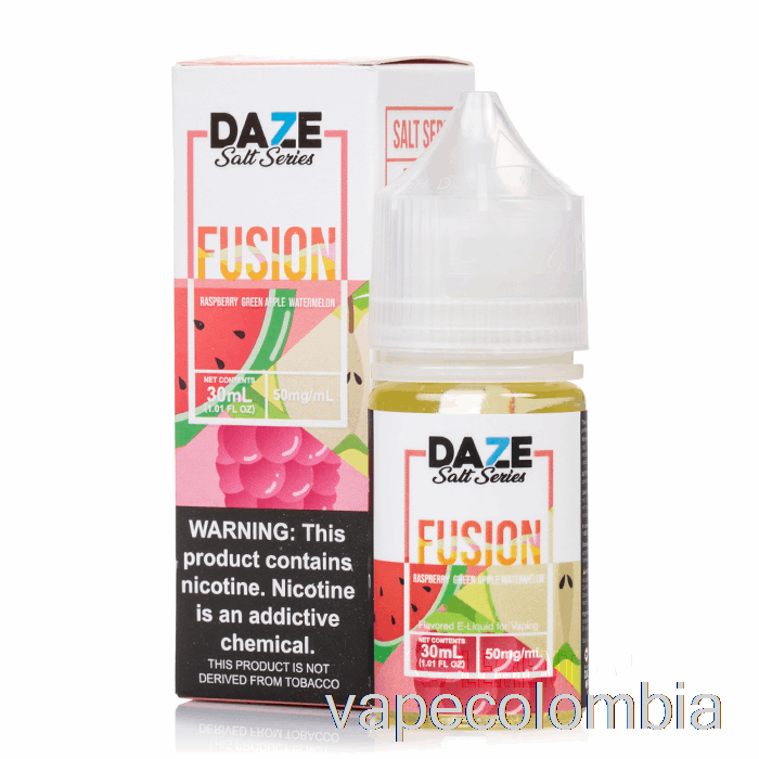 Vape Desechable Frambuesa Manzana Verde Sandía - 7 Daze Fusion Salt - 30ml 30mg